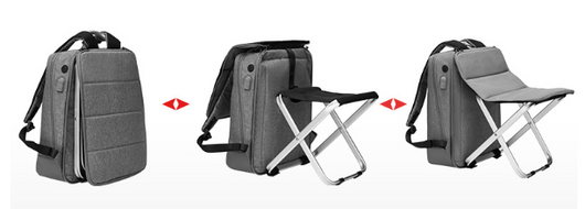 Mochila Ejecutiva Multifuncional 15" con Cargador USB y Asiento Integrado - Image 10