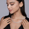Collar Largo Río de Estrellas en Plata 925 con Moissanita Doble