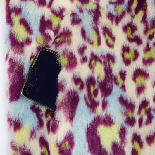 Abrigo de Piel Estampado Leopardo Mujer Largo Slim Invierno - Image 16