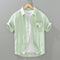 Camisa Casual de Algodón y Lino en Colores Sólidos