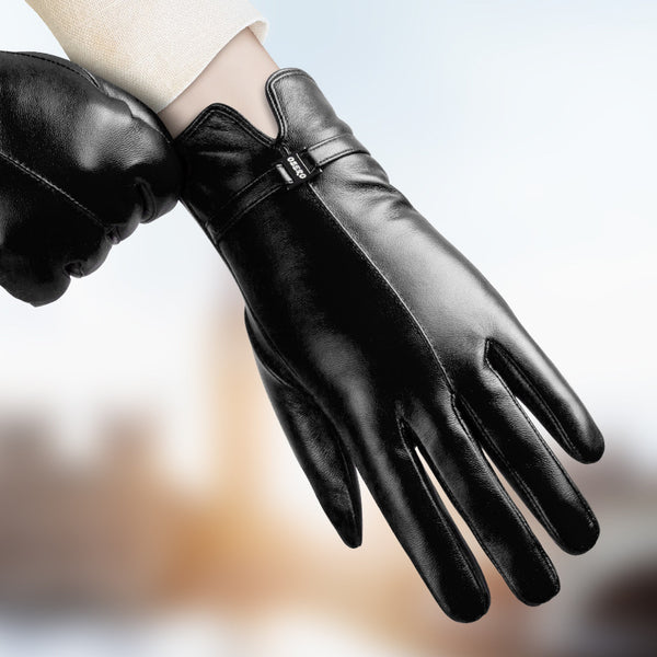 Guantes de Ciclismo Deportivos Coreanos con Pantalla Táctil de Cuero de Oveja