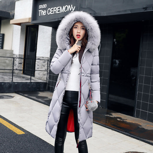 Abrigo Acolchado Largo Estilo Coreano para Mujer - Image 7