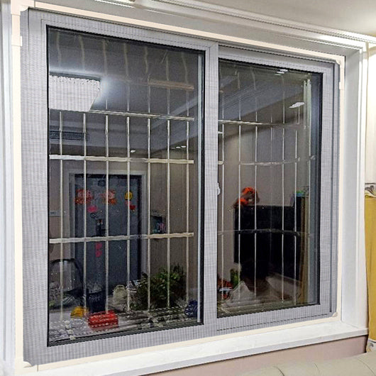 Self-adhesive magnetic screen window frame components in black, brown, and off-white, showing corner connectors. - Image 7