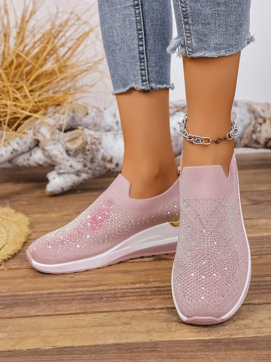 Zapatos de Tacón Cuña Verano para Mujer con Strass y Punta Redonda - Image 16