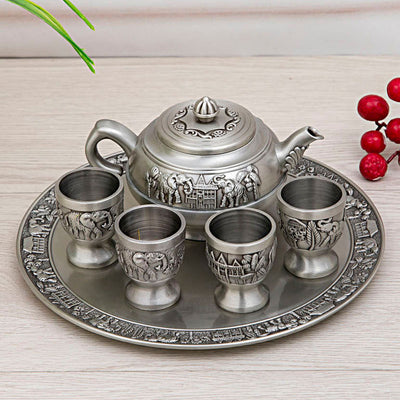 Juego de Té de Lujo Moderno - Tetera, Tazas y Bandeja Premium - Image 4