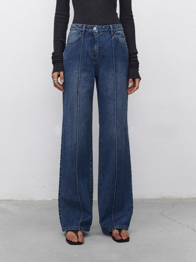 Jeans Mujer Corte Recto con Costuras Tridimensionales - Image 16