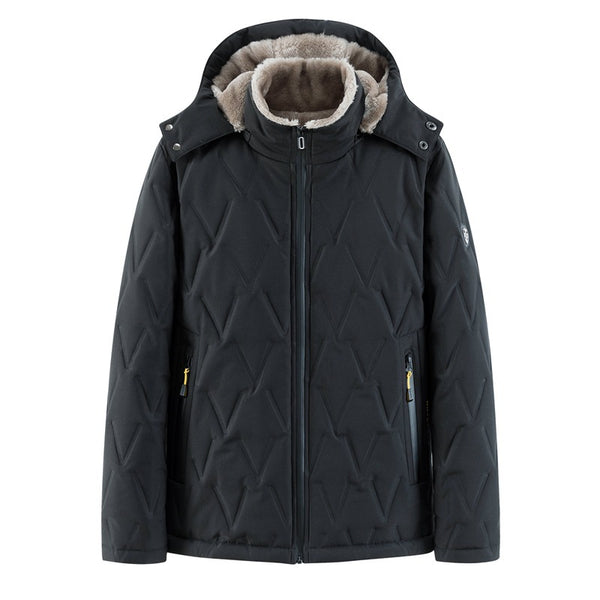Chaqueta Acolchada con Capucha para Hombre - Abrigo Cálido Familiar