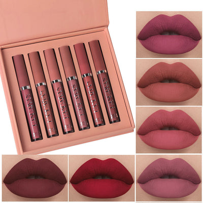 Set de Labiales Mate Rojo Intenso