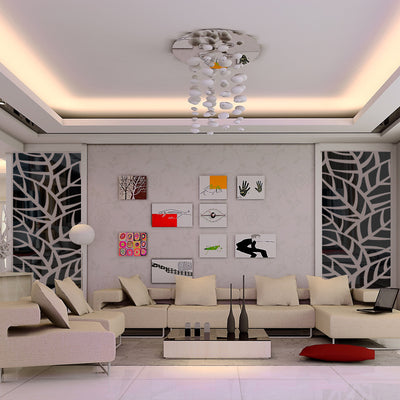 Espejo Adhesivo con Patrón de Plantas para Decoración Moderna - Image 9