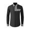 Camisa Manga Larga Algodón Hombre con Estampado Dorsal y Panel Frontal Contraste