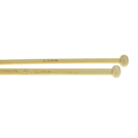 Agujas de Tejer Redondas de Bambú Carbonizado 36cm para Suéteres - Image 3