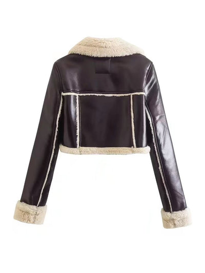 Chaqueta Slim de Solapa Corta y Manga Larga con Estilo Personalizado - Image 4
