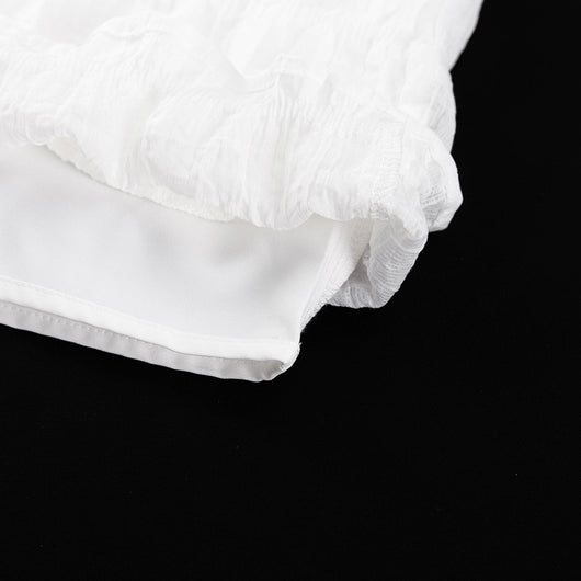 Conjunto de 3 Piezas: Blusa Suelta Manga Larga, Short Cintura Alta - Image 10