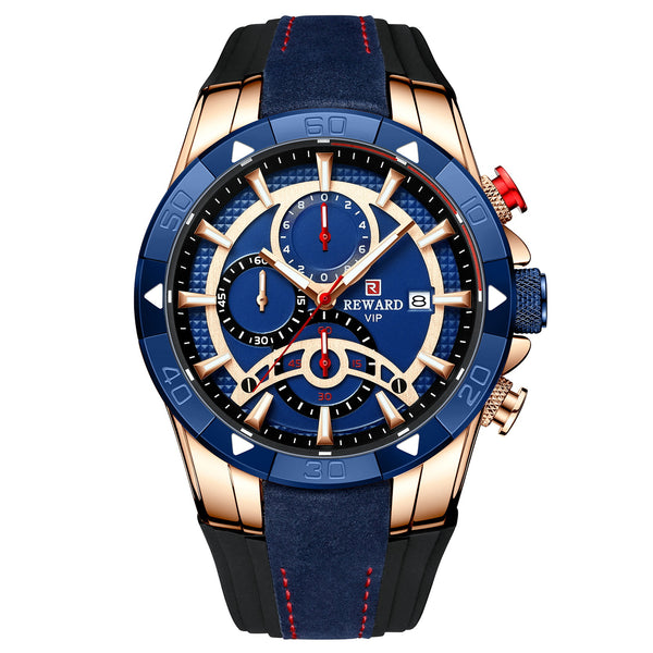 Reloj de Negocios Hombre Calendario Multifunción Cuarzo