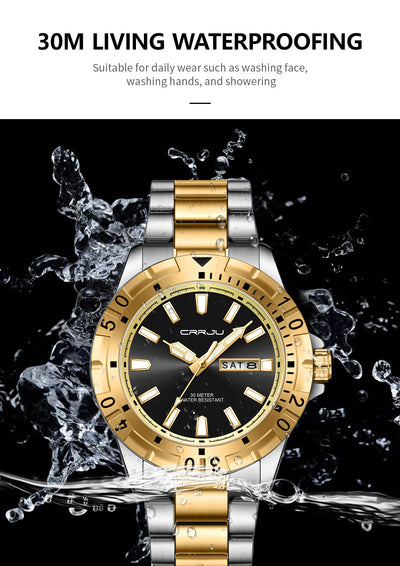 Reloj de Negocios para Hombre con Esfera Grande, Resistente al Agua y Doble Calendario - Image 11