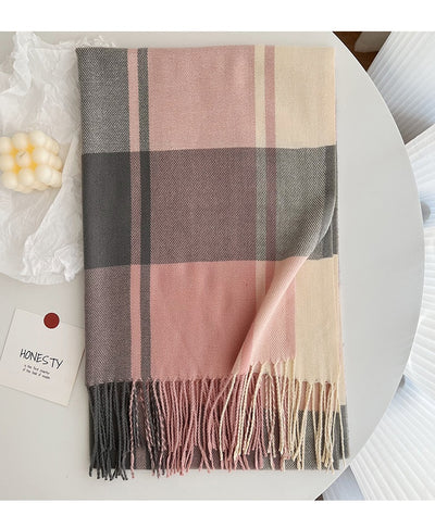 Chal Pashmina Escocés con Borlas para Mujer - Tejido Grueso y Cálido - Image 24