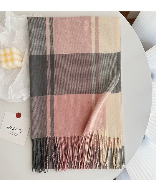 Chal Pashmina Escocés con Borlas para Mujer - Tejido Grueso y Cálido - Image 24