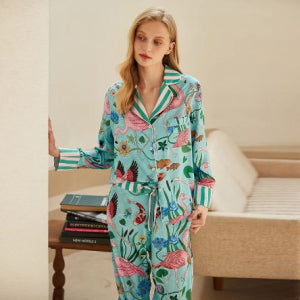 Pijama de Seda Helada para Mujer - Conjunto Largo de Descanso - Image 4