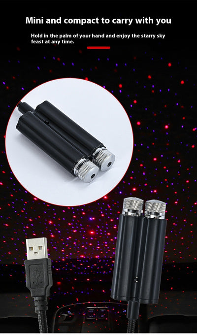 Luz Ambiental para Auto con Proyección de Estrellas USB - Image 9