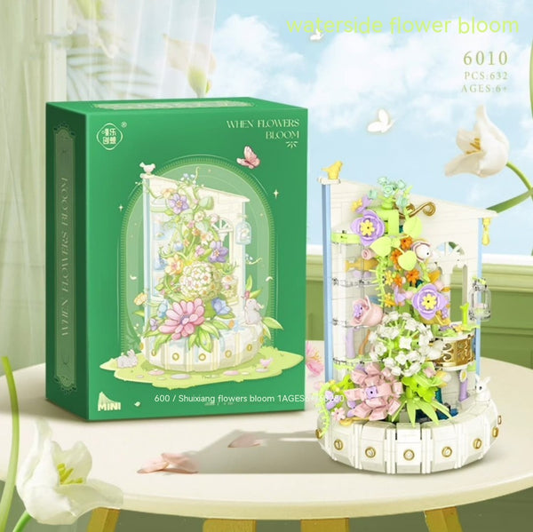 Bloques de Construcción Flor Shuixie para Niños - Juguete Decorativo