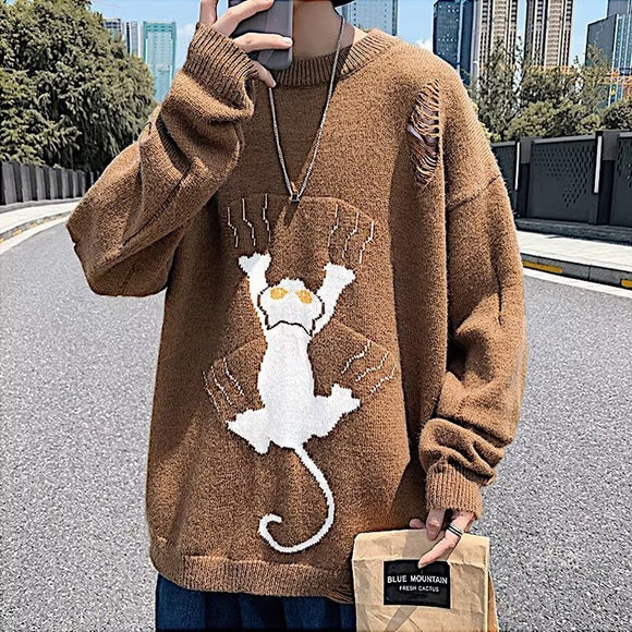 Suéter Holgado Estampado con Diseño Relajado