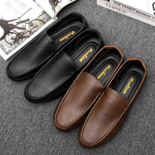 Zapatos Casuales de Cuero Estilo Coreano para Hombre - Diseño Fresco de Verano - Image 11