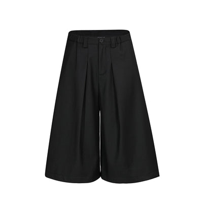 Pantalones Cortos de Vestir con Pliegues y Caída Ancha para Hombre - Image 5