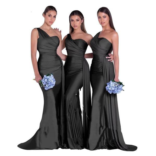 Vestido de Novia Elegante Monohombro para Tallas Grandes - Diseño Sirena