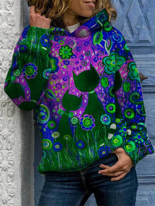 Suéter Estampado para Mujer con Diseño de Gatos - Image 3
