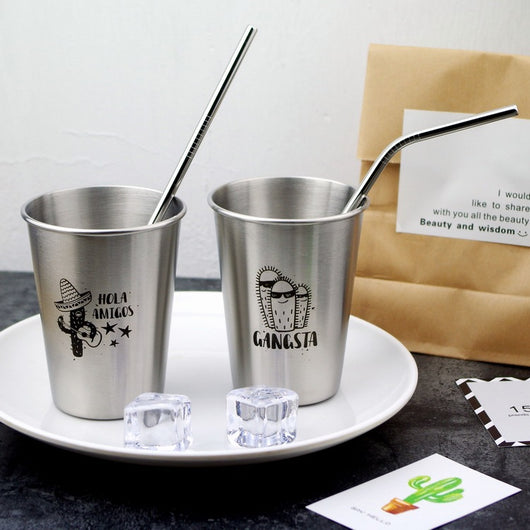 Vaso de Baño Acero Inoxidable 304 para Pareja - Diseño Nórdico Minimalista