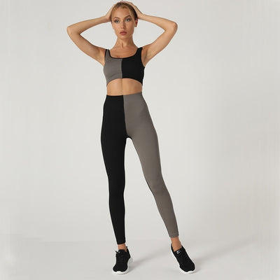 Conjunto Deportivo Ajustado con Costuras de Contraste y Tiras Acanaladas - Image 13