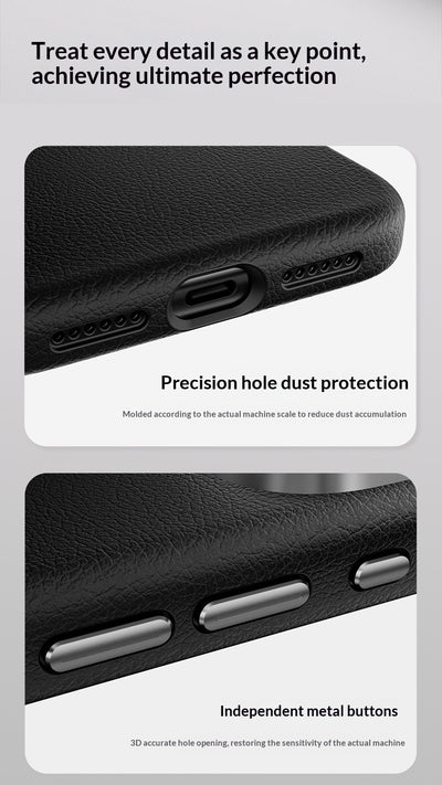 Funda Magnética de Cuero Genuino para Celular con Protección Antihuellas - Image 10
