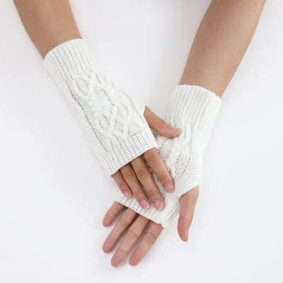 Guantes Tejidos Medio Dedo para Parejas - Lana Cálida Invierno Unisex - Image 30