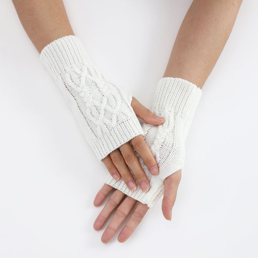 Guantes Tejidos Medio Dedo para Parejas - Lana Cálida Invierno Unisex - Image 30