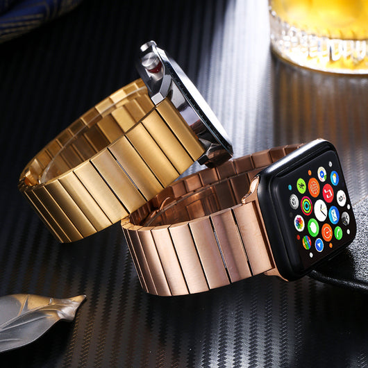 Correa Inteligente de Bambú y Acero Inoxidable para Smartwatch