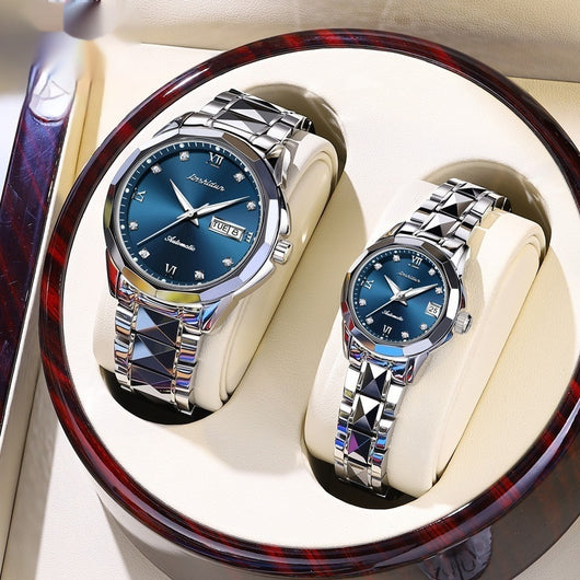 Reloj Mecánico Elegante de Gran Esfera para Parejas - Image 6