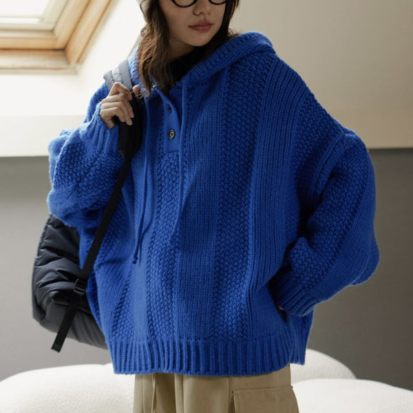 Suéter Tejido con Capucha para Mujer - Colección Otoño Invierno
