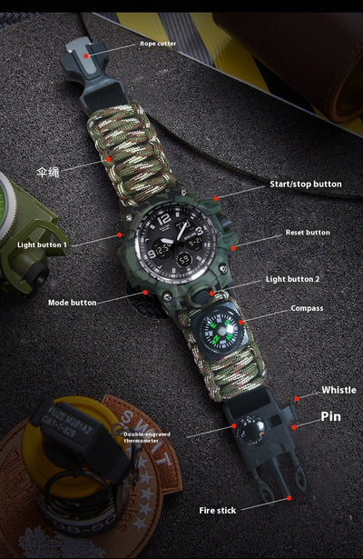 Reloj Deportivo Multifunción con Brújula, Termómetro y Silbato de Emergencia - Image 16