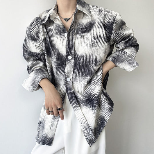 Camisa Suelta con Contraste - Estilo Relajado para Hombre - Image 12