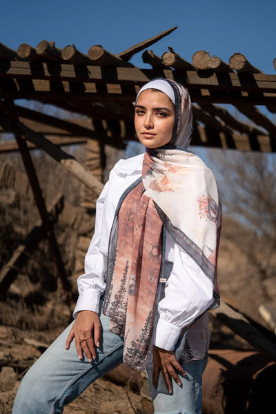 Pañuelo Hijab de Satén Estampado - Image 42