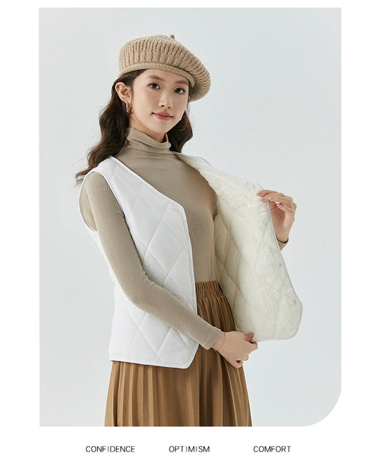 Chaleco Corto de Terciopelo para Otoño e Invierno Mujer - Image 34