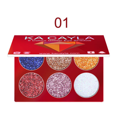 Paleta de Sombras de Ojos Diamond Sequin 6 Colores Brillantes - Image 2