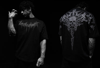 Playera Holgada de Algodón Talla Grande Estilo Oscuro - Image 20
