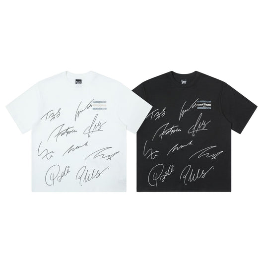 Camiseta Casual Personalizada con Firma y Letras Estampadas - Image 5