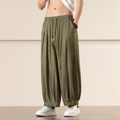 Pantalones Harem Retro Sueltos Talla Grande para Hombre - Image 4