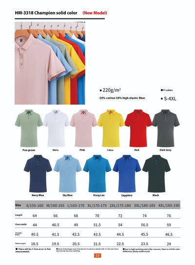 Polo de Manga Corta Color Sólido con Solapa - Image 12