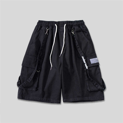 Pantalones Cortos Overol Recto Hombre Estilo Coreano Cinco Puntos Casual - Image 3