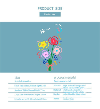 Pegatinas Decorativas de Flores para Ventanas - Adhesivos Estáticos Reutilizables - Image 7