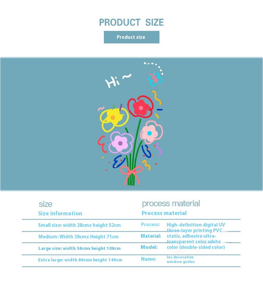 Pegatinas Decorativas de Flores para Ventanas - Adhesivos Estáticos Reutilizables - Image 7