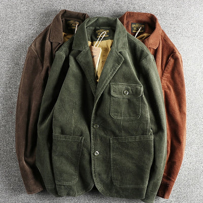 Chaqueta Retro Amekaji de Pana 100% Algodón Lavado Vintage - Image 24